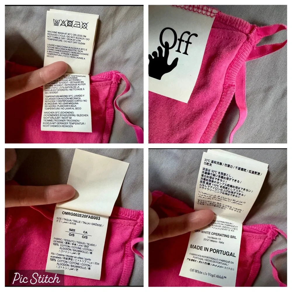 OFF WHITE Pink striped Face Mask O/S With Tags offwhite Yeezy Scarf Streetwear
